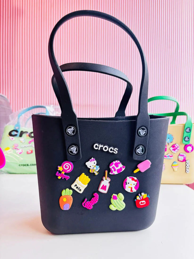 Black Crocs Style Tote Bag