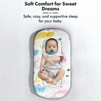 StarAndDaisy Baby Bed Set with Mosquito Net & Sleeping Bag Combo – Travel-Friendly Newborn Bed, Animal Print