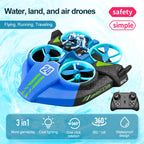 Rainbow Toys 4D-V24 3-in-1 Water, Land & Air Remote Control Quadcopter Drone