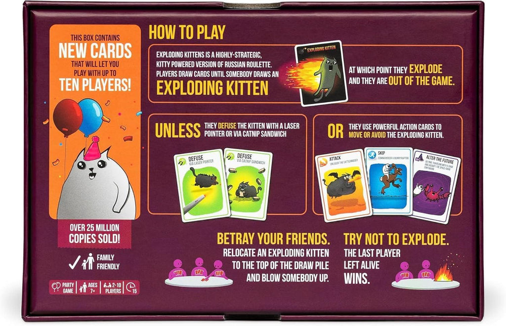 Exploding Kittens Party Pack Card Game for Kids, Teens & Adults (2-10 Players)