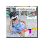 Curious Cub Coin & Peg Box Multi Color - Educational Toy for 0-12 Months View 2