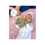 Curious Cub Geometric Wooden Rattle Toy - Baby Rattle for 0-12 Months View 3