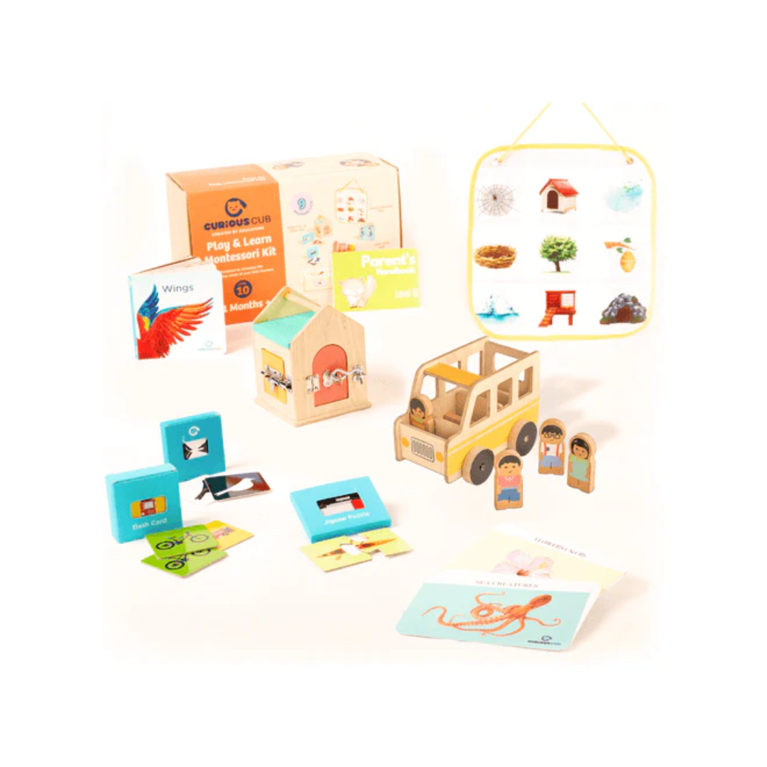 Curious Cub Montessori Learning Wooden Baby Toys Level 10 - Educational Toy for 0-12 Months