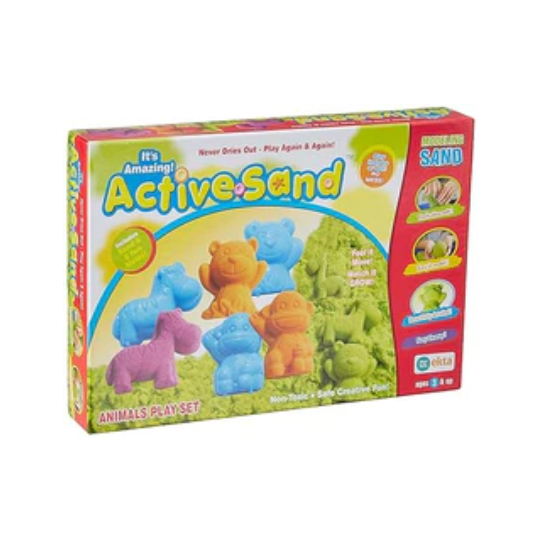 EKTA Clay Active Sand Animals Play Kit, Multicolour