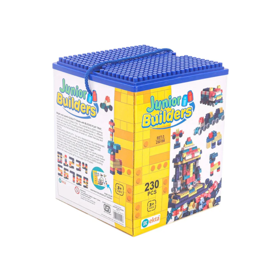 Ekta Junior Builders Building Blocks Set-3 (230 Pieces)