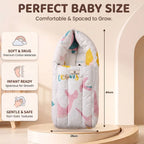 StarAndDaisy 3-in-1 Baby Sleeping Bag, Lounger & Baby Bed – 0–6 Months, Ocean Print
