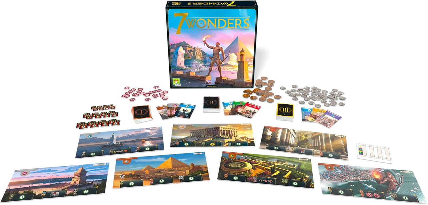 7 Wonders Strategy Board Game - Ancient Civilization Card Drafting Game (3-7 Players)