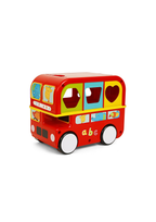 ELC Early Learning Centre Shape Sorting Bus - Red - Stacking & Sorting Toy for 0-12 Months View 4