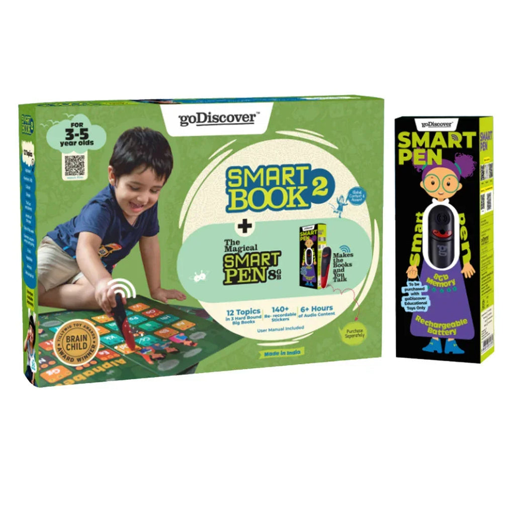 GoDiscover Smart Book 2 with Talking Smart Pen Interactive Learning