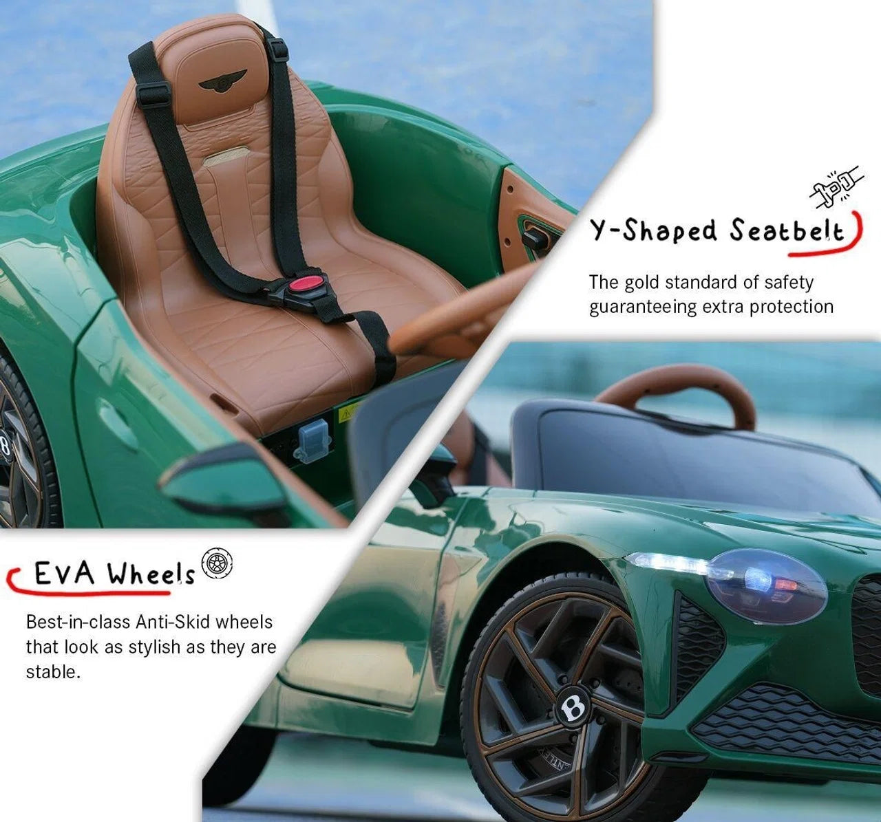 EMotorad Formula Fun Battery Oprated Car Bentley BACALAR CAR (Green)