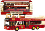 Tour of Hong Kong Big Bus Toy Sightseeing Double Decker Bus Model, 1:42 Scale, 6+ Years