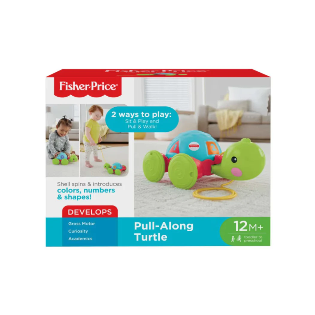 Fisher-Price Pull Along Turtle - Baby Toy for 0-12 Months
