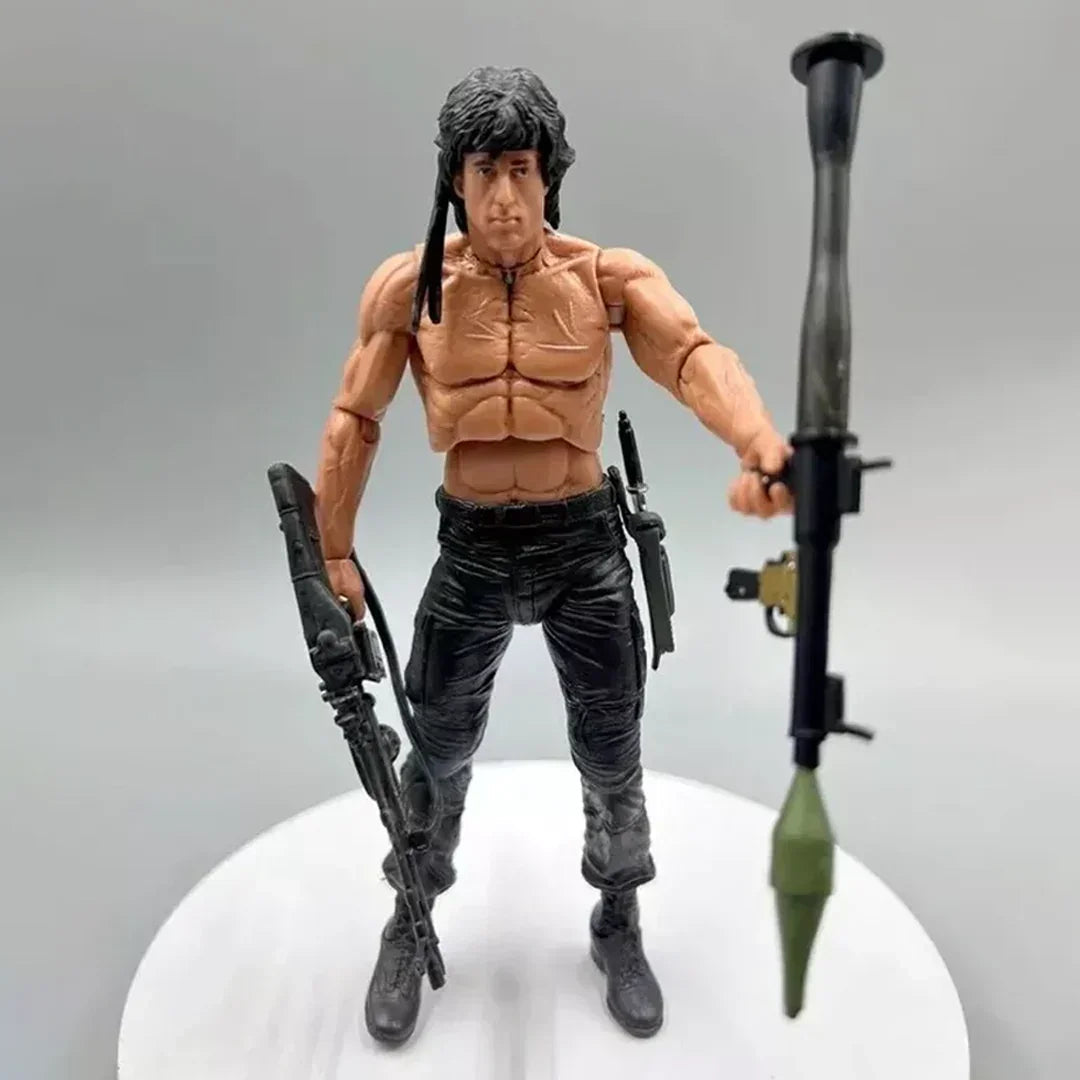 John J. Rambo Action Figure with Accessories Collectible Military Hero