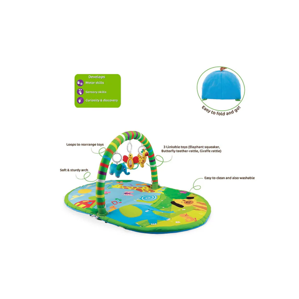 Funskool Baby 3 in1 Deluxe Playgym Multicolor - Baby Gift Set for 0-12 Months View 3