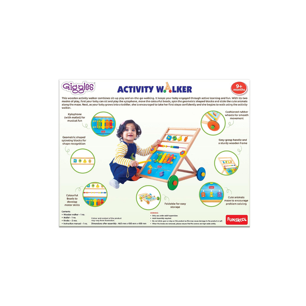 Funskool Giggles Activity Walker Ride On - Baby Walker for 0-12 Months View 3