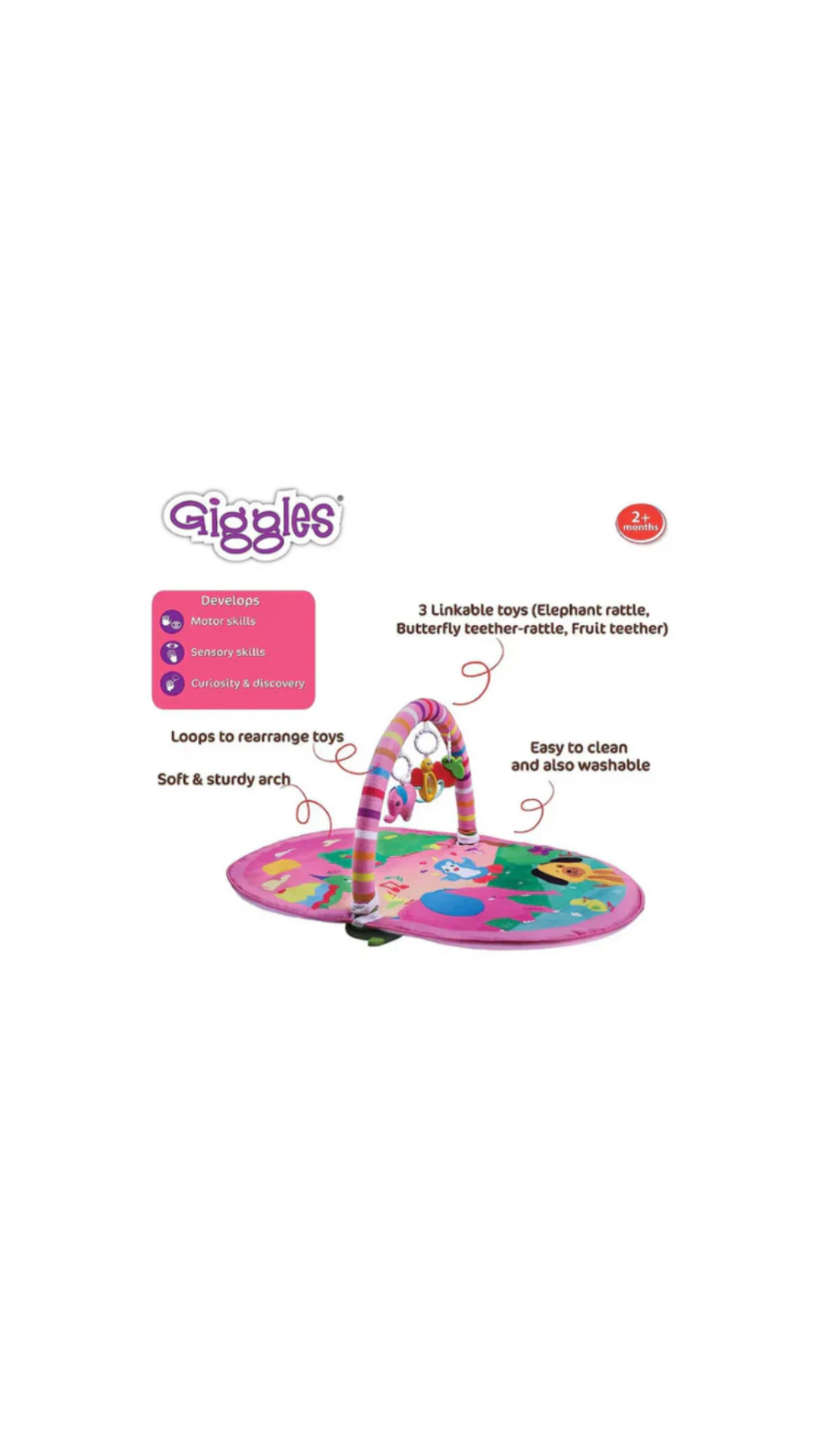 Funskool Giggles Deluxe Baby Play Gym - Baby Play Gym for 0-12 Months View 2