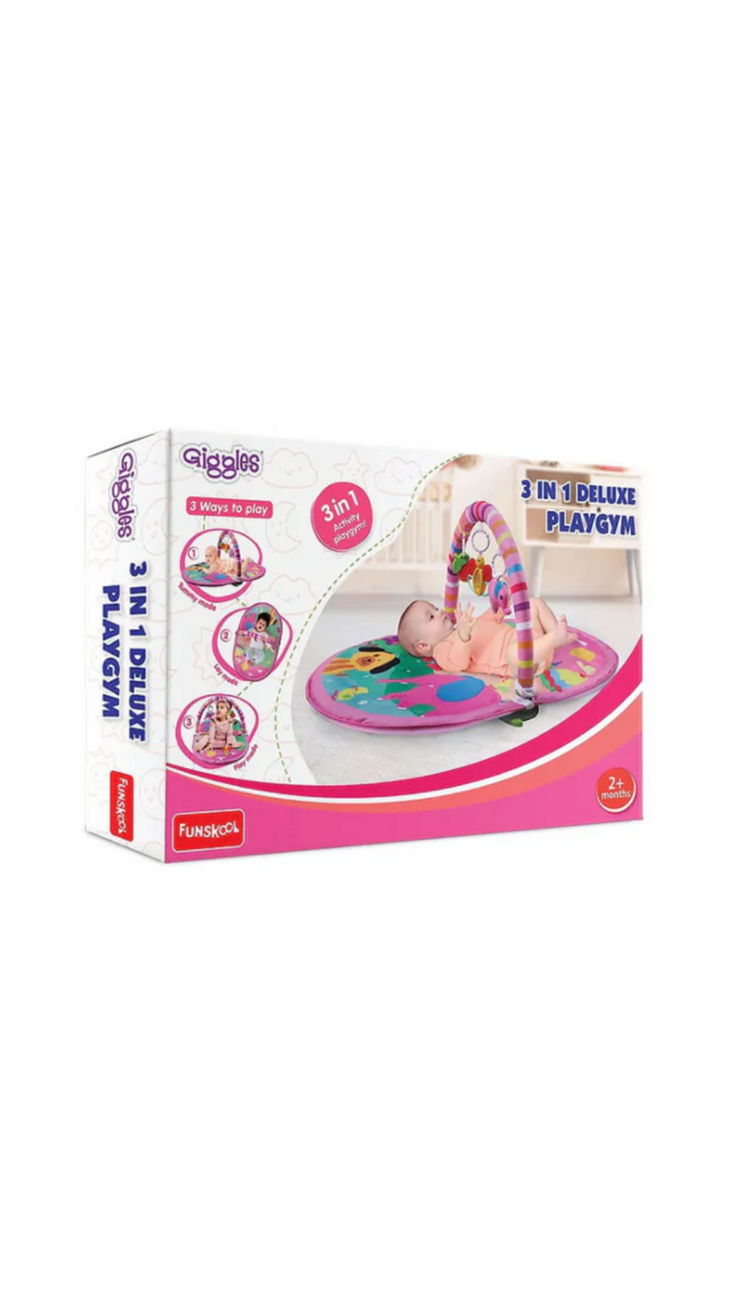 Funskool Giggles Deluxe Baby Play Gym - Baby Play Gym for 0-12 Months