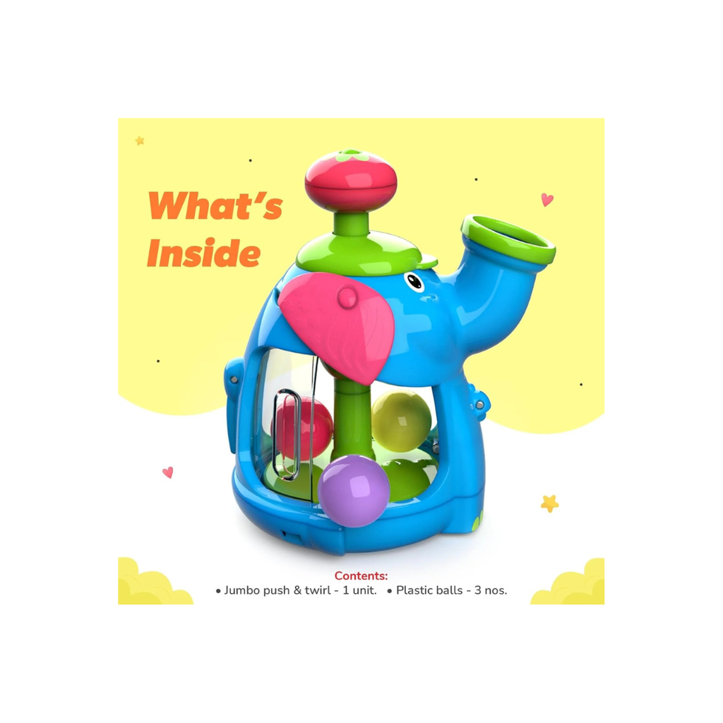Funskool Giggles Jumbo Push & Twirl Spin Toy - Baby Toy for 0-12 Months View 3