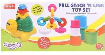 Funskool Giggles Pull Stack &#39;N Link Toy Set