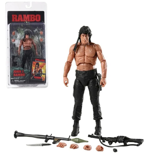 John J. Rambo Action Figure with Accessories Collectible Military Hero