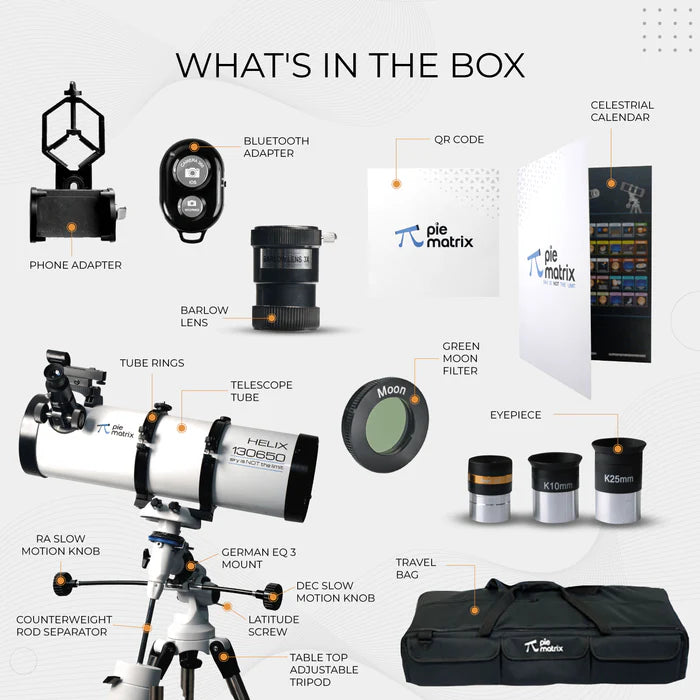 Pie Metrix Helix Reflector Telescope with Motor Drive