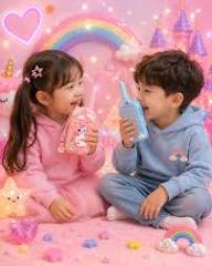 Rainbow Toys Kids Unicorn Video Call Walkie Talkie Camera Toy Set with Display Screen