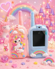 Rainbow Toys Kids Unicorn Video Call Walkie Talkie Camera Toy Set with Display Screen