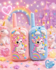 Rainbow Toys Kids Unicorn Video Call Walkie Talkie Camera Toy Set with Display Screen