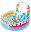 Intex 57144 Candy Zone Playground With Slide With Pump Inflatable Swimming Pool (Multicolor)