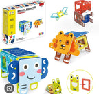 Magical Magnet II Colourful Building Block Set - 35 PCS Animal Shapes