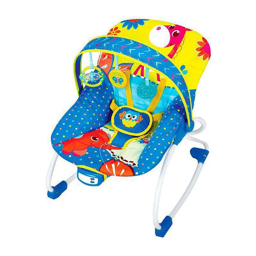 Mastela Original Baby Rocker with Music & Vibration, 3-Position Recline, 5-Point Harness & Washable Seat – 0–3 Years