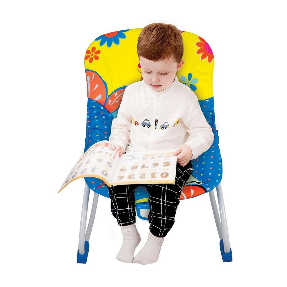 Mastela Original Baby Rocker with Music & Vibration, 3-Position Recline, 5-Point Harness & Washable Seat – 0–3 Years