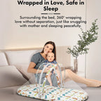 StarAndDaisy Baby Bed Set with Mosquito Net & Sleeping Bag Combo – Travel-Friendly Newborn Bed, Lion Print