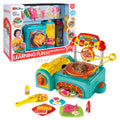 FiveStar Kitchen Pretend Play Plastic Toy Gas Stove Set Kids Cooking Tableware Play Set