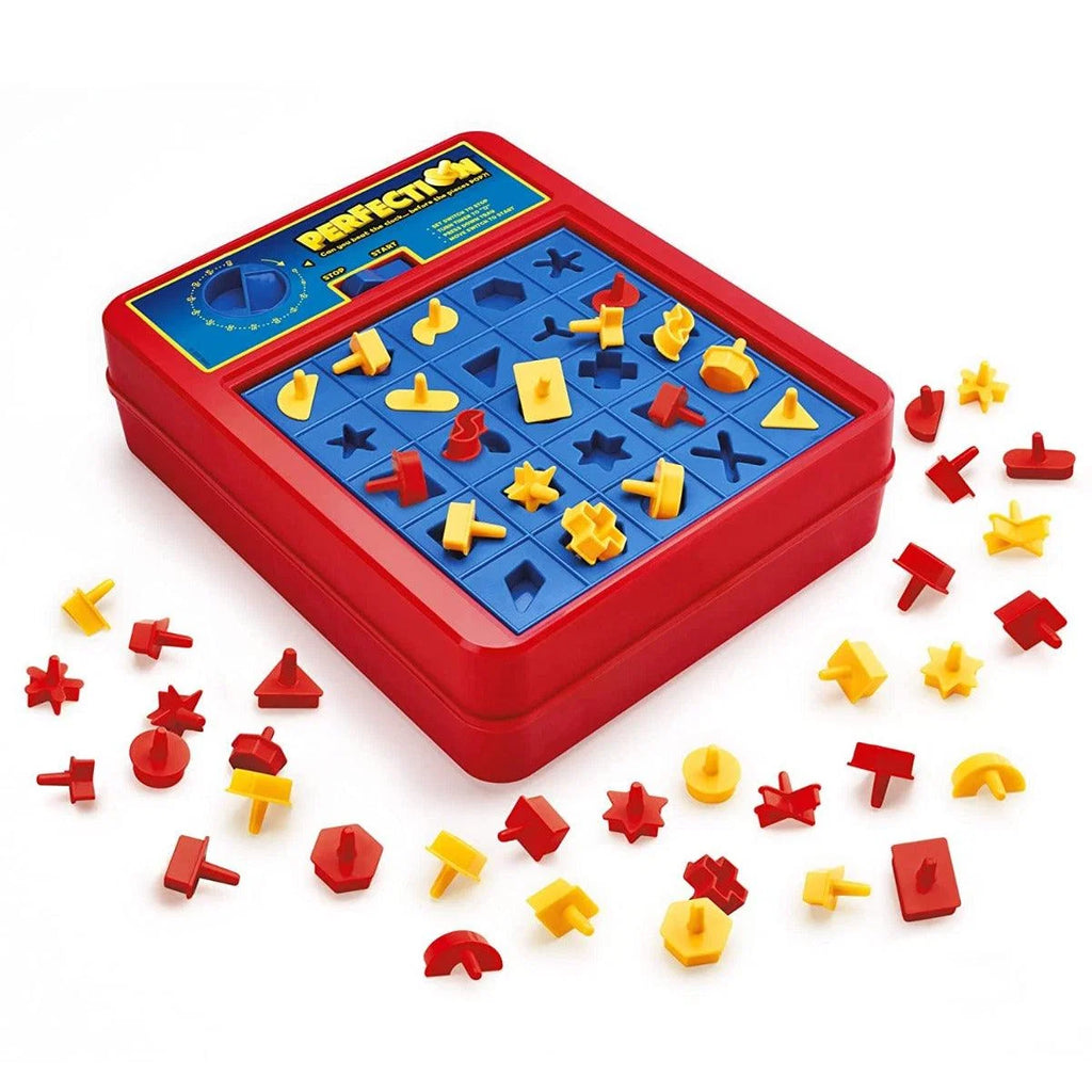 Hasbro Gaming Perfection Plus Board Game – Fast Shape Matching Game with Duel Mode