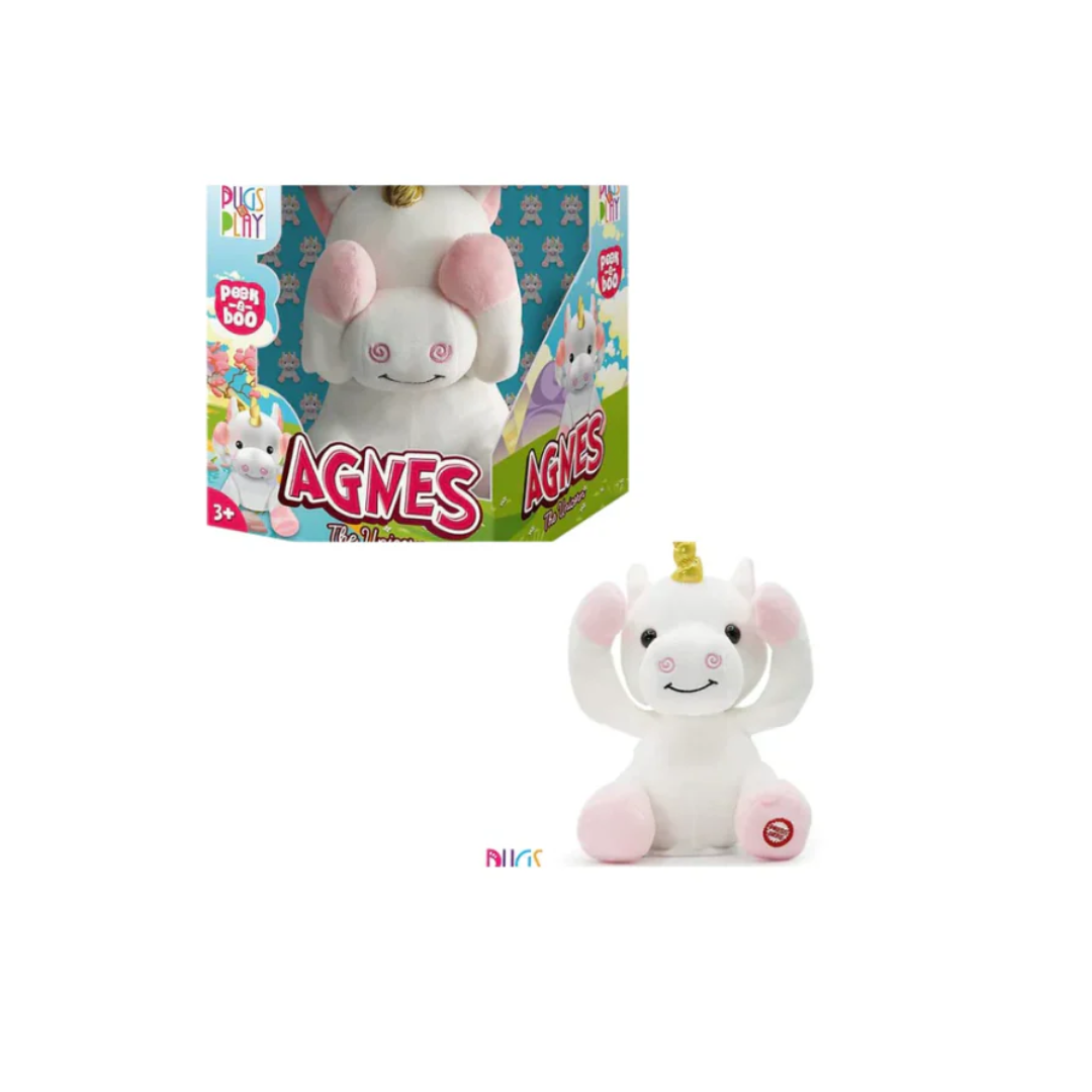 Pugs At Play Battery Operated Electronis Pets PeekaBoo Unicorn - Interactive Plush Toy for 0-12 Months