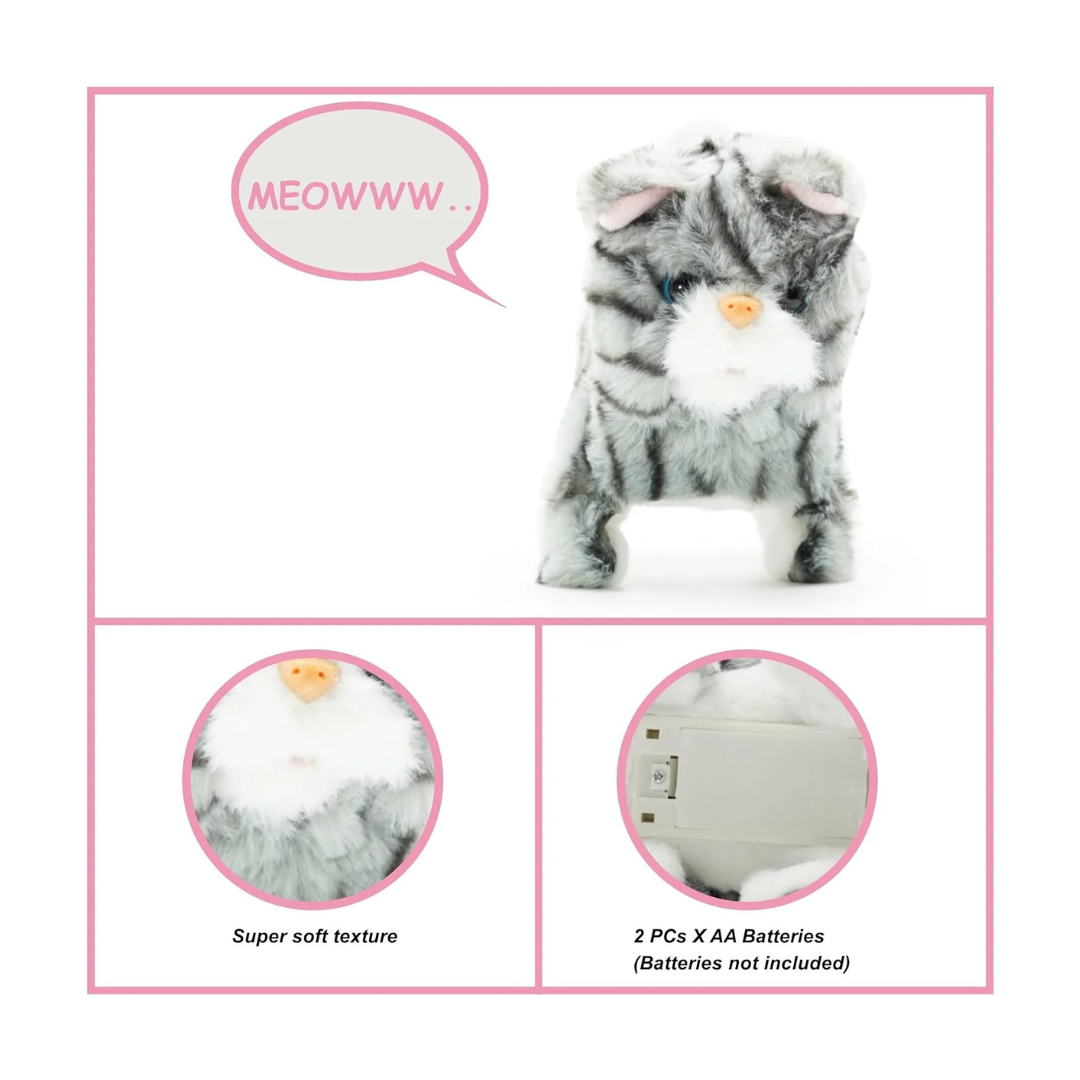 Pugs At Play Zoe Walking Cat - Interactive Plush Toy for 0-12 Months View 4
