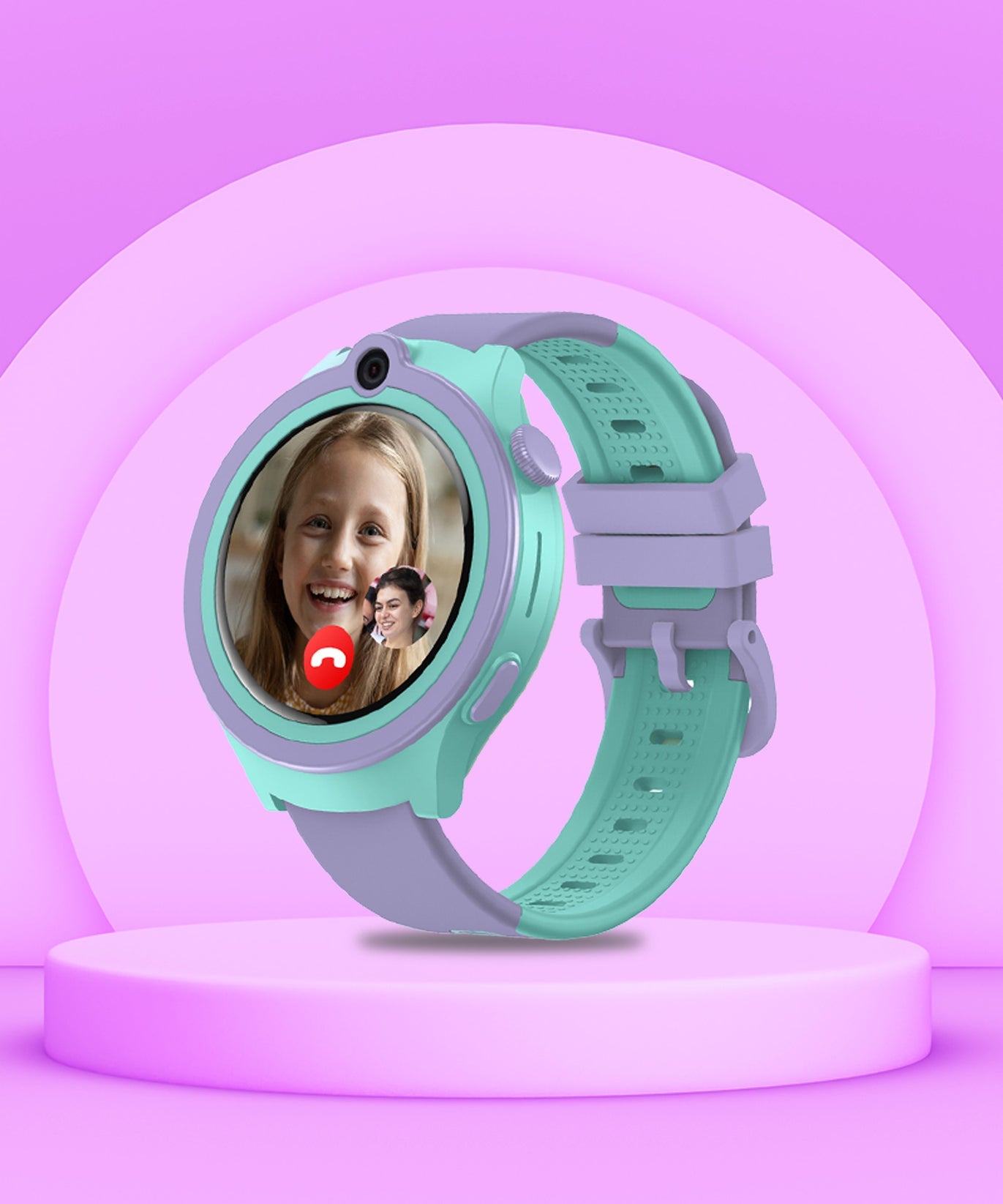 Spiky Cacus 4g Video & Voice Calling Smartwatch with GPS  - Purple