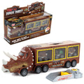 Dinosaur Transport Truck Toy with 3 Cars Dino’s Party Storage & Playset