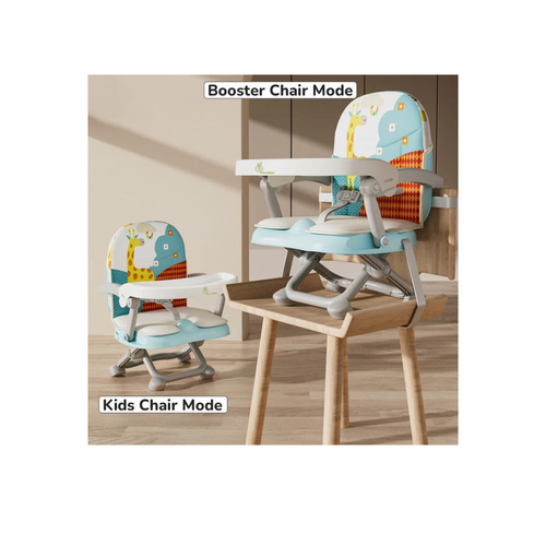 R for Rabbit Candy Pop Booster Chair - 4 Level Height Adjustment, Travel Friendly Aqua Blue - Baby Safety & Feeding View 2