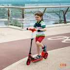 R for Rabbit Road Runner Drift Foldable Kick Scooter for Kids PVC Wheels & Rear Brake – Pure Black