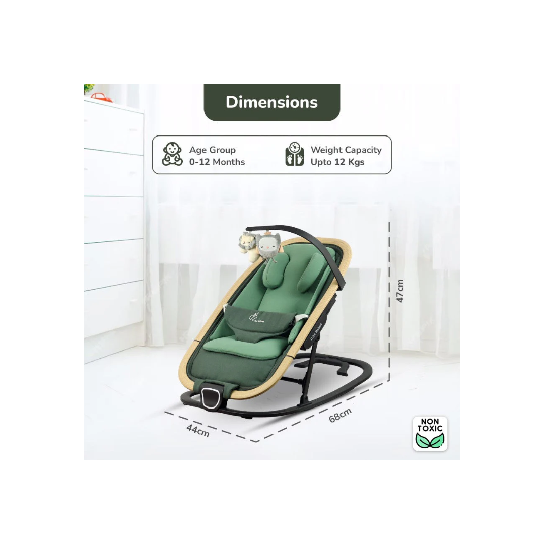 R For Rabbit Rock N Nap Bliss Olive Green - Baby Rocker & Swing for 0-12 Months View 2