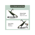R For Rabbit Rock N Nap Bliss Olive Green - Baby Rocker & Swing for 0-12 Months View 3