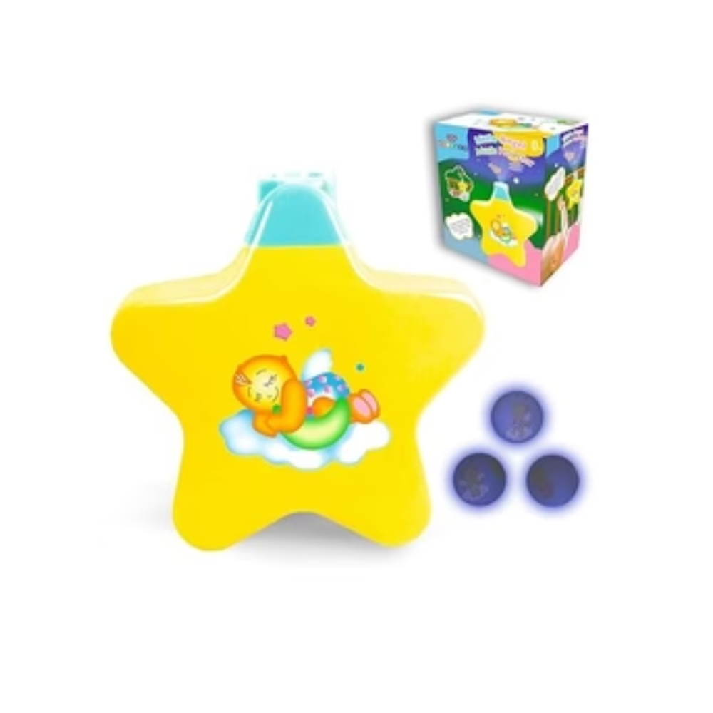 Rainbow Toys Star Light Projector with Music for New Born Babies - Baby Sleep Aid for 0-12 Months