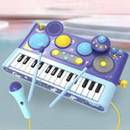 Early Learning Piano Keyboard Toy Infant Toys – Electronic Music Set with Microphone, Lights & Educational Modes