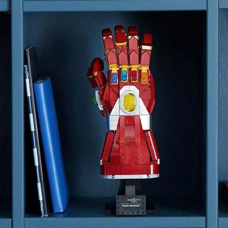 Marvel Infinity Saga Nano Gauntlet Building Blocks Set 675 Pieces Iron Man Gauntlet Display Model