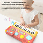 Early Learning Piano Keyboard Toy Infant Toys – Electronic Music Set with Microphone, Lights & Educational Modes