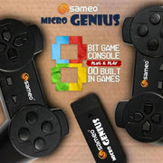Sameo Micro Genius 8-Bit HDMI Gaming Console 800 Classic Games Dual Wireless Controllers Plug & Play TV Console Red