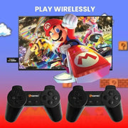 Sameo Micro Genius 8-Bit HDMI Gaming Console 800 Classic Games Dual Wireless Controllers Plug & Play TV Console Red
