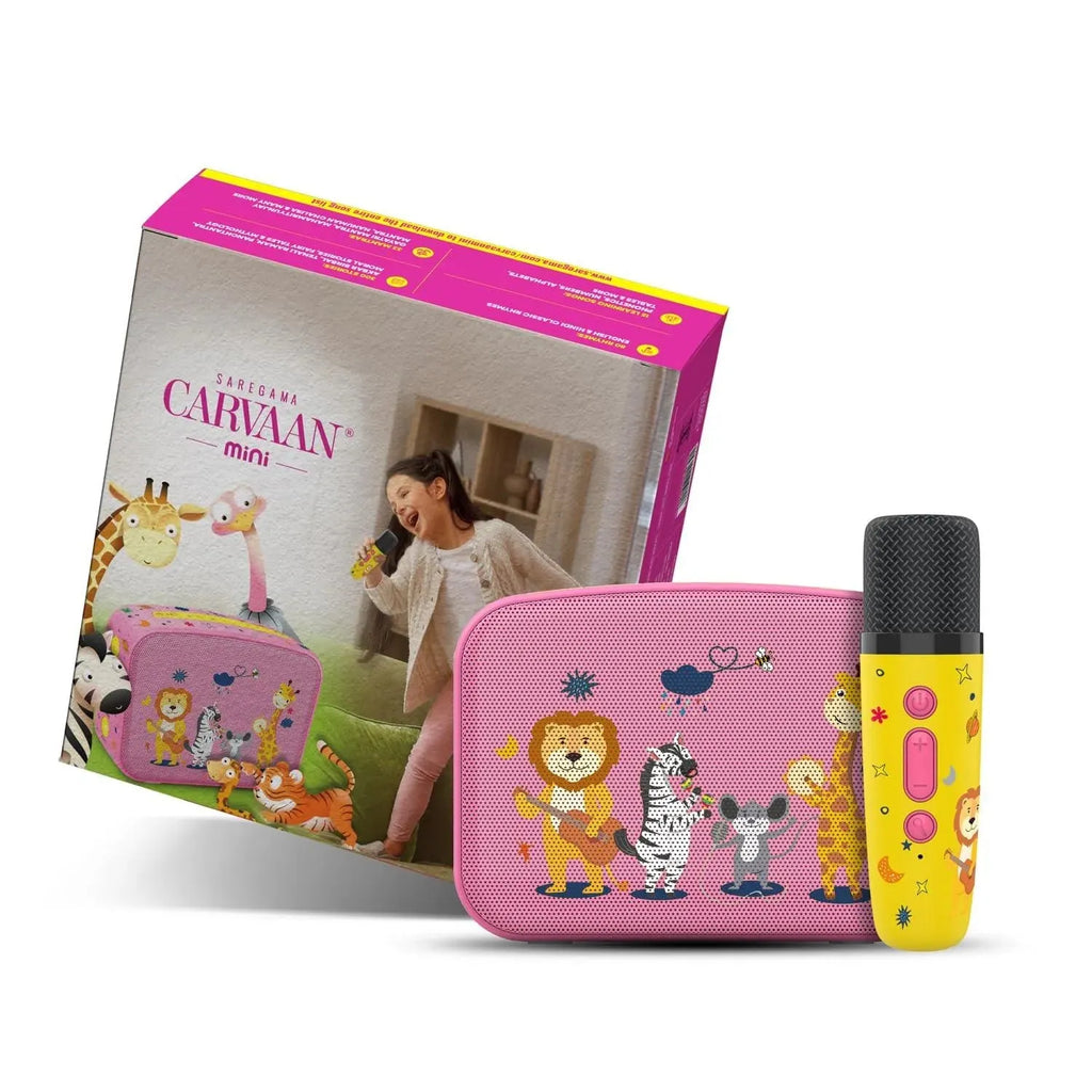 Saregama Carvaan Mini With Mic Pink